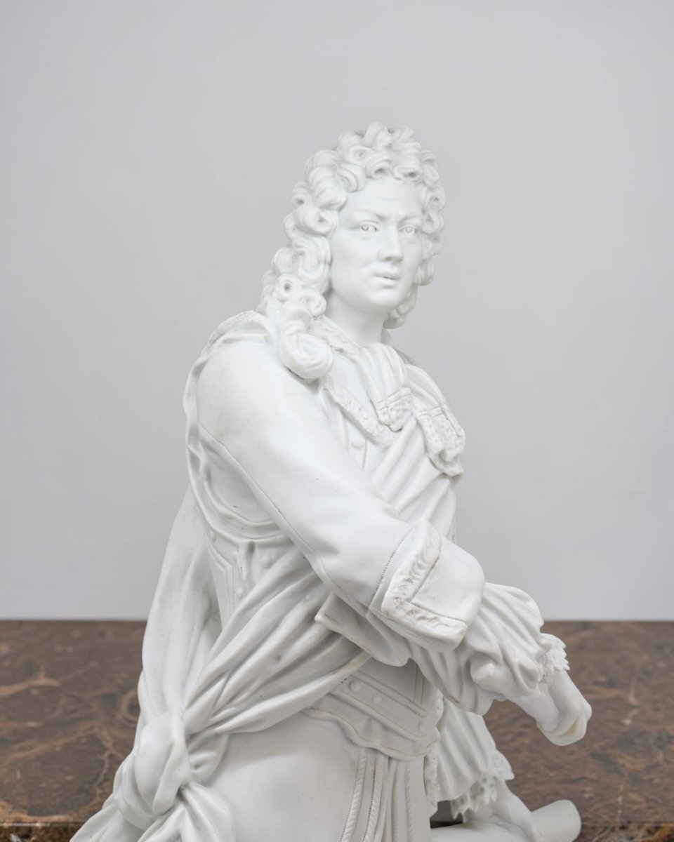 Figura in Porcellana Biscuit Di Sébastien Le Prestre de Vauban - Francia Metà XIX Secolo-photo-2